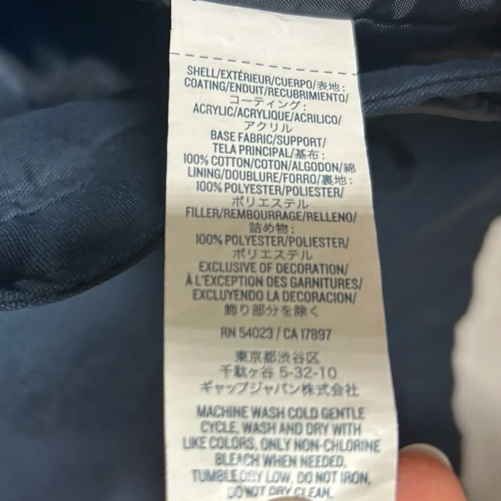 Old Navy Blue Water Resistant Hooded Lined Winter Peacoat